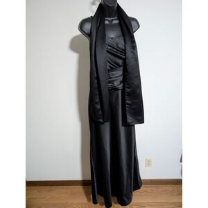 Rebecca Black Rhinestone Satin Formal Dress Gown Evening Corset and Skirt Small